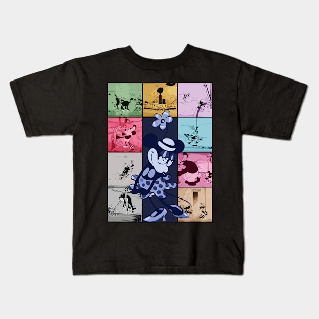 Steamboat Willie The Public Domain Eras Tour Kids T-Shirt by Megadorim